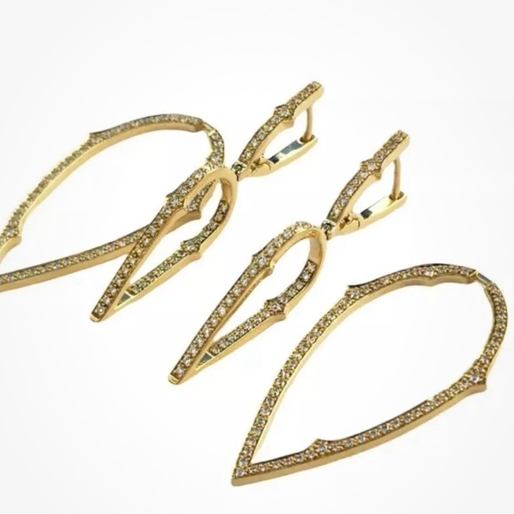 Stephen Webster 18k Yellow Gold and Diamond Convertible Earrings - Picture 8 of 11